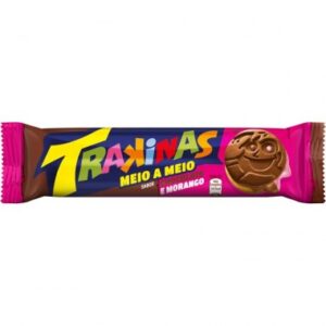 BISCOITO TRAKINAS MEIO CHOC MORANGO 126G
