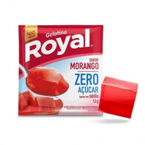 GELATINA ROYAL ZERO ACUCAR MORANGO 12GR