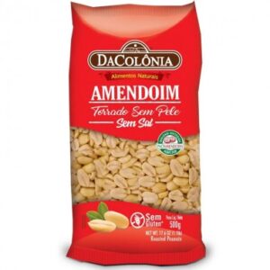 AMENDOIM DACOLONIA TORRADO S PELE 500GR