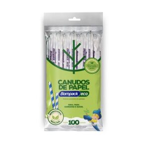 CANUDO PAPEL BOMPACK BCO AZU 19,7CM C100