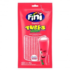 BALA FINI TUBES MORANGO CITRICO 80GR